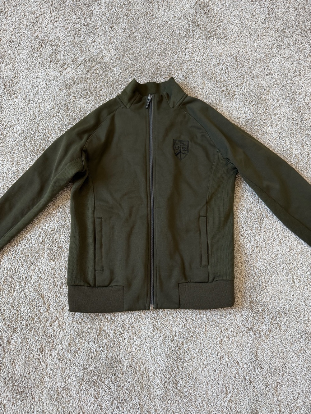 Ralph Lauren Olive Green Full-Zip Jacket with Crest